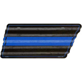 Thin Blue Line Novelty Corrugated Effect Metal Tennessee License Plate Tag TN-276