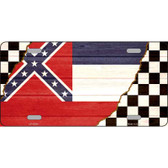 Mississippi Racing Flag Novelty Metal License Plate Tag