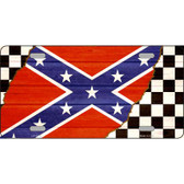 Confederate Racing Flag Novelty Metal License Plate Tag