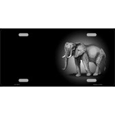 Elephants Offset Metal Novelty License Plate