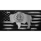 Wyoming Carbon Fiber Novelty Metal License Plate