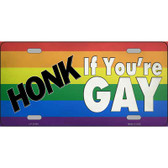 Honk If Youre Gay Novelty Metal License Plate Tag
