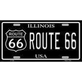 Route 66 Illinois Metal Novelty License Plate