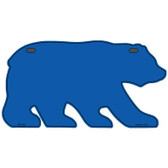 Solid Blue Novelty Metal Bear Tag BR-005