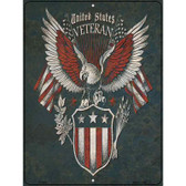 United States Veteran Eagle Novelty Metal Parking Sign