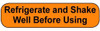 C-23 Medication Instruction Sticker - Refrigerate and Shake Well Before Using