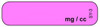 Pink purple gradient syringe label with mg / cc text and blank writing space