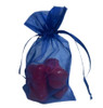 VMOBAGS - Sapphire organza Bag with a draw string ribbon top. (6" x 10")  VMOBAGS - Sapphire organza Bag with a draw string ribbon top. (6" x 10")