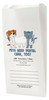 White Paper veterinary prescription bag with fun pet dental care design.