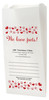 White Paper veterinary prescription bag with heart and paw print border and We Love Pets design.