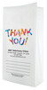 White paper veterinary prescription bag featuring veterinary prescription bags with bold geometric Thank You design