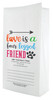 White paper veterinary prescription bag featuring veterinary prescription bags with Love Is a Four Legged Friend design