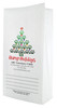 White paper veterinary prescription bag featuring veterinary prescription bags with paw print Christmas tree and Happy Holidays design