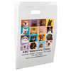 White die-cut handle paper bag featuring a colorful grid of dog and cat photographic portraits displayed on multicolored square backgrounds.


