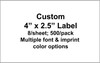 C600 Custom Label 4" x 2.5"; 8 labels/sheet; 500/pack C600 Custom Label 4" x 2.5"; 8 labels/sheet; 500/pack