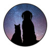 LRDC4- 1" White Label with starry night and black silhouette of dog/cat sitting (LRDC4) LRDC4- 1" White Label with starry night and black silhouette of dog/cat sitting (LRDC4)