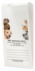 White Paper veterinary prescription bag with cute dog and cat photo peek design.