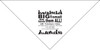 Personalized pet bandana featuring silhouettes of multiple dogs and cats above and below the phrase “BIG or small we love them ALL!” with custom veterinary clinic name, address, phone number, and website information.

