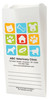 White Paper veterinary prescription bag with colorful pet icon grid. design.