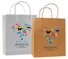 veterinary handled bag with colorful pet heart we love pets design