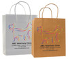 veterinary handled bag with colorful dog and cat outline artwork