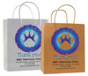 veterinary handled bag with glowing gradient paw print and thank you design