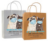 veterinary handled bag with masked dog and cat we are in this together design