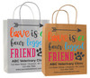 veterinary handled bag with love is a four?legged friend design