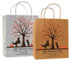 veterinary handled bag with autumn tree, dog and cat silhouette design