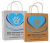 veterinary handled bag with heart and paw veterinary logo design