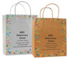 veterinary handled bag with colorful paw print border design