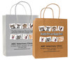 veterinary handled bag with healthy pets are happy pets design and pet photo collage