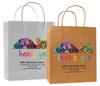 veterinary handled bag with vibrant dog and cat artwork and thank you script