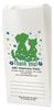 White Paper veterinary prescription bag with dog and cat silhouette and floral Thank You design.