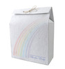 Plantable memorial bag featuring a pastel rainbow and the message “Just this side of heaven is a place called Rainbow Bridge.”