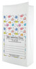 White paper veterinary prescription bag featuring veterinary prescription bags with colorful dog and cat doodle pattern