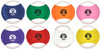 Distressed circular paw print graphic above personalized clinic information printed on a colored rope flier with a white rope border surrounding the edge.


