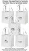 Non-woven tote bags with multiple animal silhouette design options.