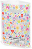 White tote bag with colorful stars, pawprints, and animal houses in a repeating pattern.