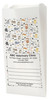 White Paper veterinary prescription bag with colorful pet doodle pattern design.