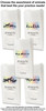 Assorted animal silhouette veterinary prescription bags with watercolor background and write-on panel for organized clinic checkout and medication pickup.