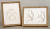 Pack of 6 Large Pet Rectangle Keepsake Impression Kits with natural fiber frames, air-dry paw print impressions, and easel-back display stands.