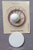 Maroon 4 inch circle mold and patty pad for creating ClayPaws® paw print impressions using one clay kit.