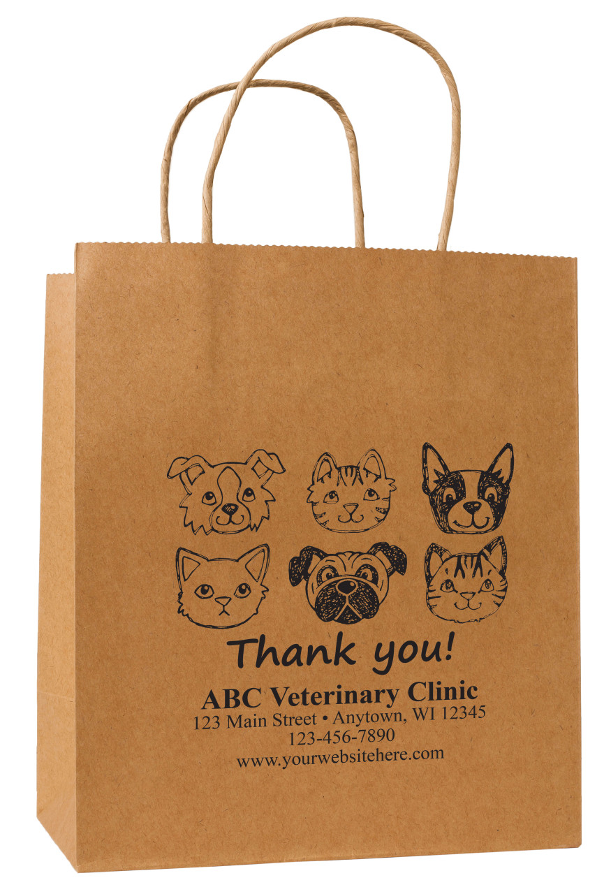 HSD15 - Personalized Handled Paper Bag (Multiple Imprint Colors Available)