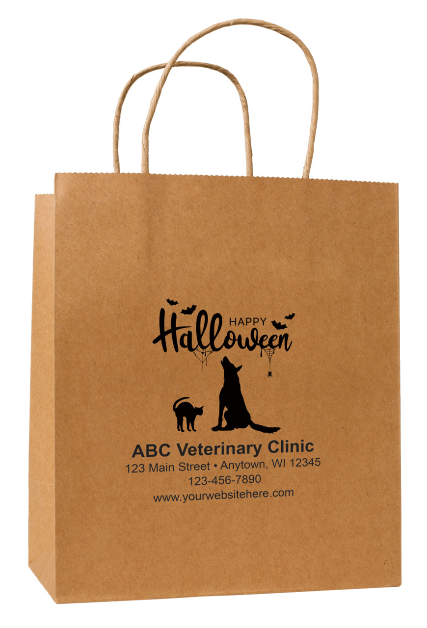 HSD22 - Personalized Handled Paper Bag (Multiple Imprint Colors Available)