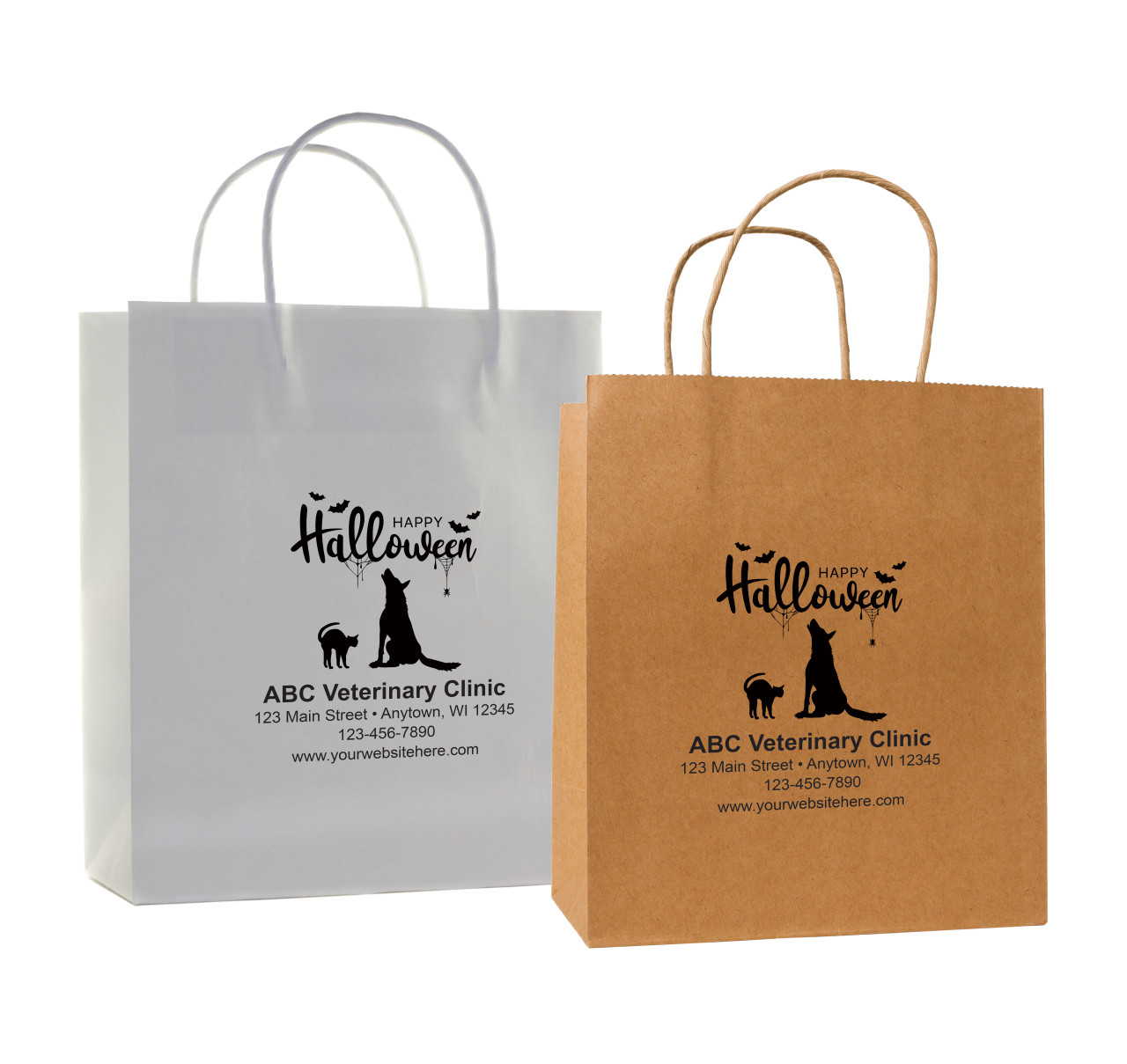 HSD22 - Personalized Handled Paper Bag (Multiple Imprint Colors Available)
