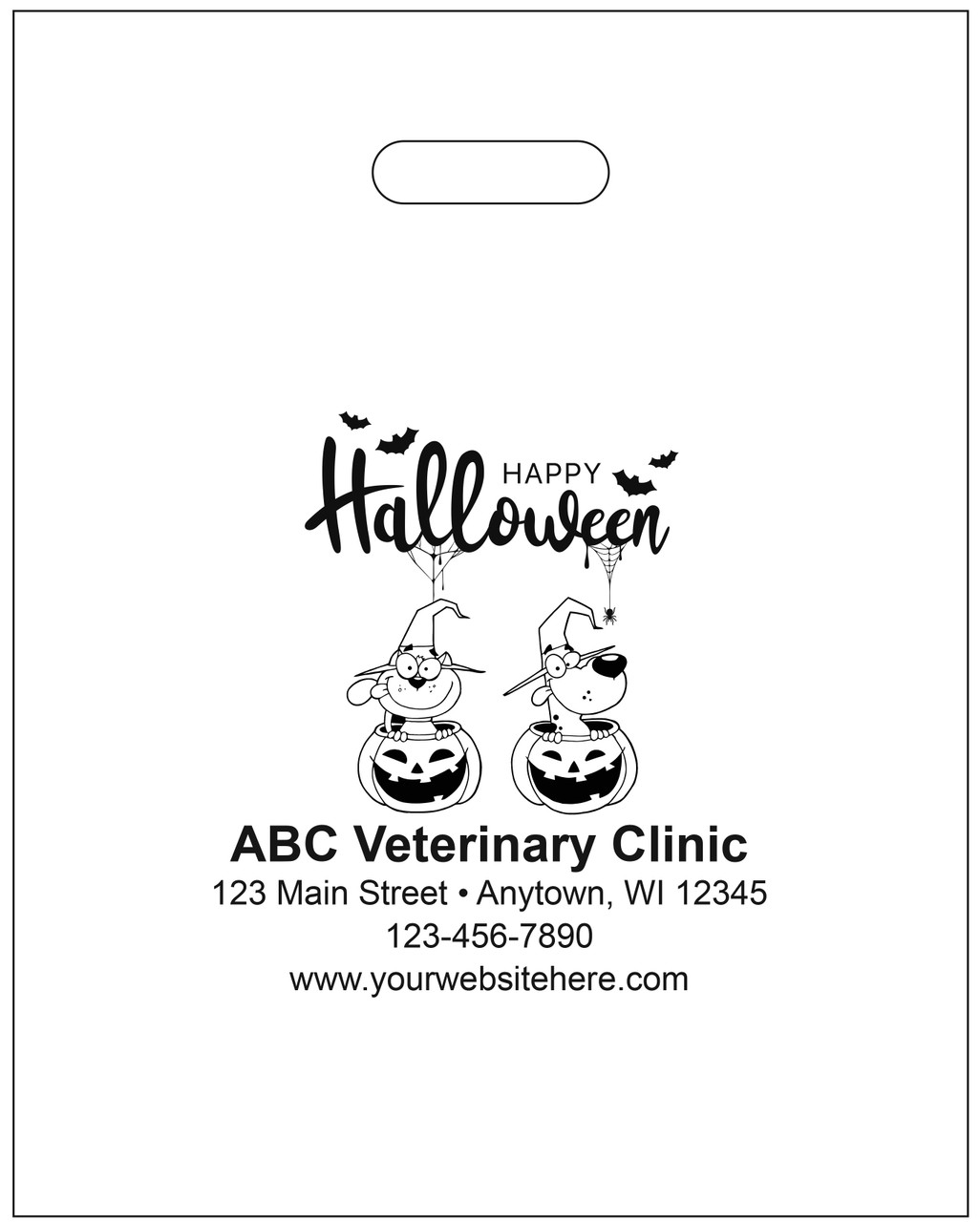 PTS24 - Personalized Plastic Tote Bag - 9" x 12"