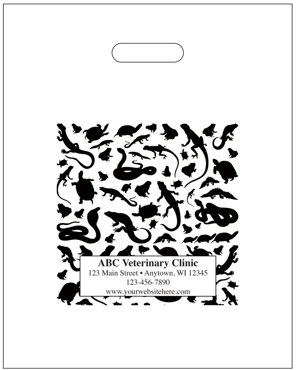 PTS35 - Personalized Plastic Tote Bag - 9 1/2" x 12" (Multiple Bag & Imprint Colors Available)