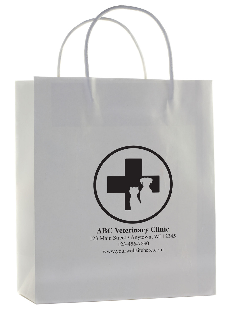 HSD49 - Personalized Handled Paper Bag (Multiple Imprint Colors Available) (HSD49-W) HSD49 - Personalized Handled Paper Bag (Multiple Imprint Colors Available) (HSD49-W)