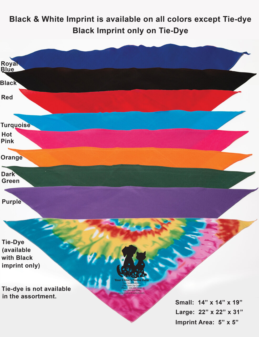 BTSE13 - Small Triangle Bandana Economy (150/pk) (BTSE13 BTSE13 - Small Triangle Bandana Economy (150/pk) (BTSE13